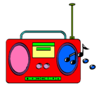 Dibujo Radio cassette 2 pintado por rogerguardar