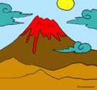 Dibujo Monte Fuji pintado por andrea