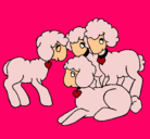 Dibujo Ovejas pintado por ovejitas