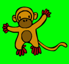 Dibujo Mono pintado por lucia