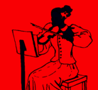 Dibujo Dama violinista pintado por EMANUEL.Q