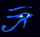 Dibujo Ojo Horus pintado por Azul