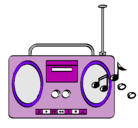 Dibujo Radio cassette 2 pintado por ericka