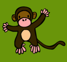 Dibujo Mono pintado por Rocío