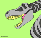 Dibujo Esqueleto tiranosaurio rex pintado por Beb-Family