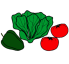 Dibujo Verduras pintado por Mateo