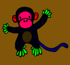 Dibujo Mono pintado por saritapaez.