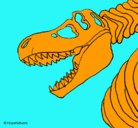 Dibujo Esqueleto tiranosaurio rex pintado por t-rex