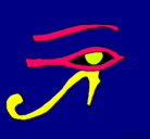 Dibujo Ojo Horus pintado por mili