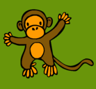 Dibujo Mono pintado por paty