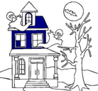 Dibujo Casa fantansma pintado por melanie