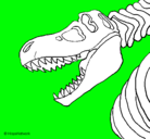 Dibujo Esqueleto tiranosaurio rex pintado por axel