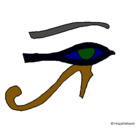 Dibujo Ojo Horus pintado por ttstryiyrfedsyryd