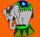 Dibujo Elefante actuando pintado por benedicto