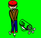 Dibujo Jugador de golf II pintado por manu