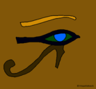 Dibujo Ojo Horus pintado por laiaolayamonclus