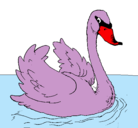 Dibujo Cisne en el agua pintado por RAUL23