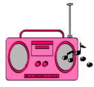 Dibujo Radio cassette 2 pintado por valeriagentilleloayza
