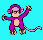 Dibujo Mono pintado por diego