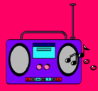 Dibujo Radio cassette 2 pintado por paulinaa