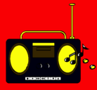 Dibujo Radio cassette 2 pintado por haide