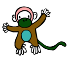 Dibujo Mono pintado por ITZEL