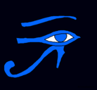 Dibujo Ojo Horus pintado por anai