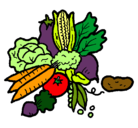 Dibujo verduras pintado por ingrid