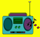 Dibujo Radio cassette 2 pintado por tomili