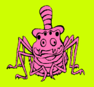 Dibujo Araña con sombrero pintado por eugenio