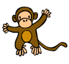 Dibujo Mono pintado por dayana