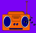 Dibujo Radio cassette 2 pintado por alan