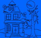 Dibujo Casa fantansma pintado por jkhkfhhvbnn