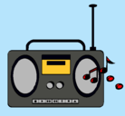 Dibujo Radio cassette 2 pintado por maria