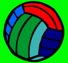 Dibujo Pelota de voleibol pintado por osito