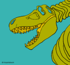 Dibujo Esqueleto tiranosaurio rex pintado por elpintorandaluz