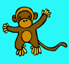 Dibujo Mono pintado por lara
