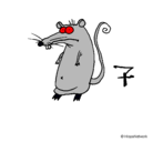 Dibujo Rata pintado por corina