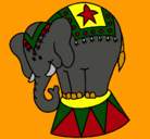 Dibujo Elefante actuando pintado por mirnamacias