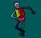Dibujo Esqueleto contento pintado por luifer