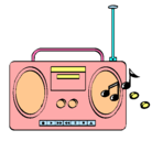 Dibujo Radio cassette 2 pintado por jenniffer