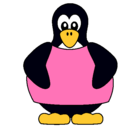 Dibujo Pingüino pintado por jazmin