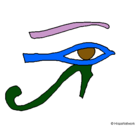 Dibujo Ojo Horus pintado por camil