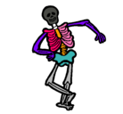 Dibujo Esqueleto contento pintado por aleix
