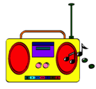 Dibujo Radio cassette 2 pintado por ammi