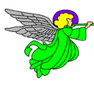 Dibujo Ángel con grandes alas pintado por andreea