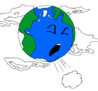Dibujo Tierra enferma pintado por k