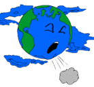 Dibujo Tierra enferma pintado por Jaqui