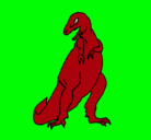 Dibujo Tiranosaurios rex pintado por dinosaurio