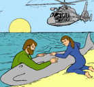 Dibujo Rescate ballena pintado por marina.loli